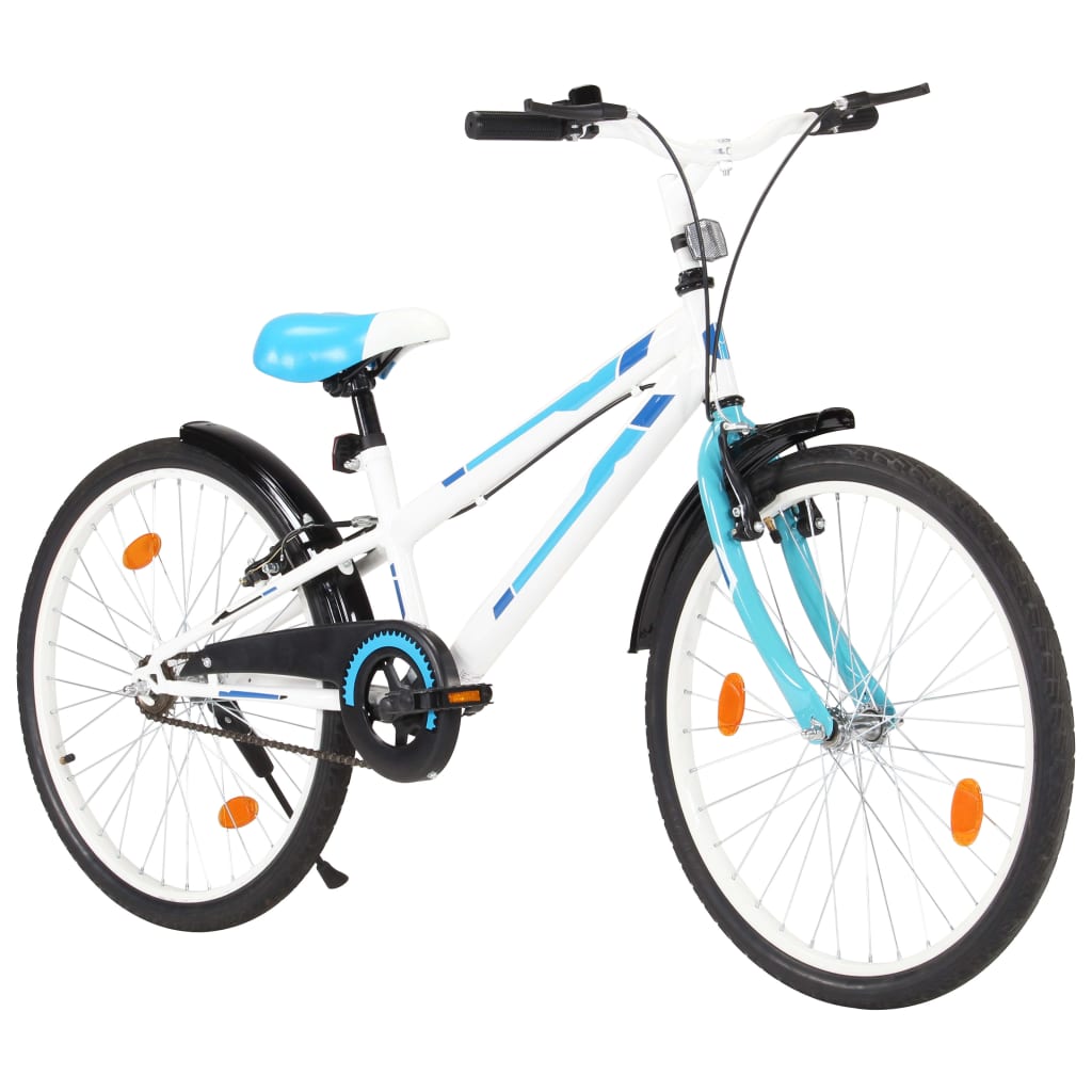 Bici per Bambini 24 Pollici Blu e Bianca cod mxl 70727