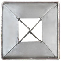 Picchetti di Terra 12 pz Argento 7x7x90 cm in Acciaio Zincato 145406