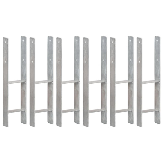 Picchetti per Recinzione 6 pz Argento 14x6x60cm Acciaio Zincatocod mxl 73486