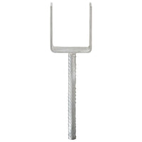 Picchetti per Recinzione 6 pz Argento 8x6x30 cm Acciaio Zincato 145314