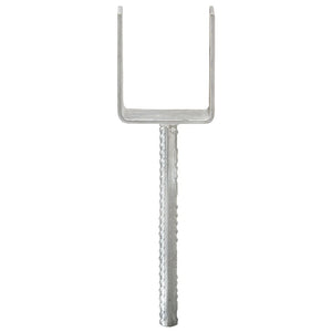 Picchetti per Recinzione 6 pz Argento 8x6x30 cm Acciaio Zincato 145314