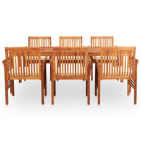 Set da Pranzo da Giardino 7 pz con Cuscini Massello di Acacia 278899