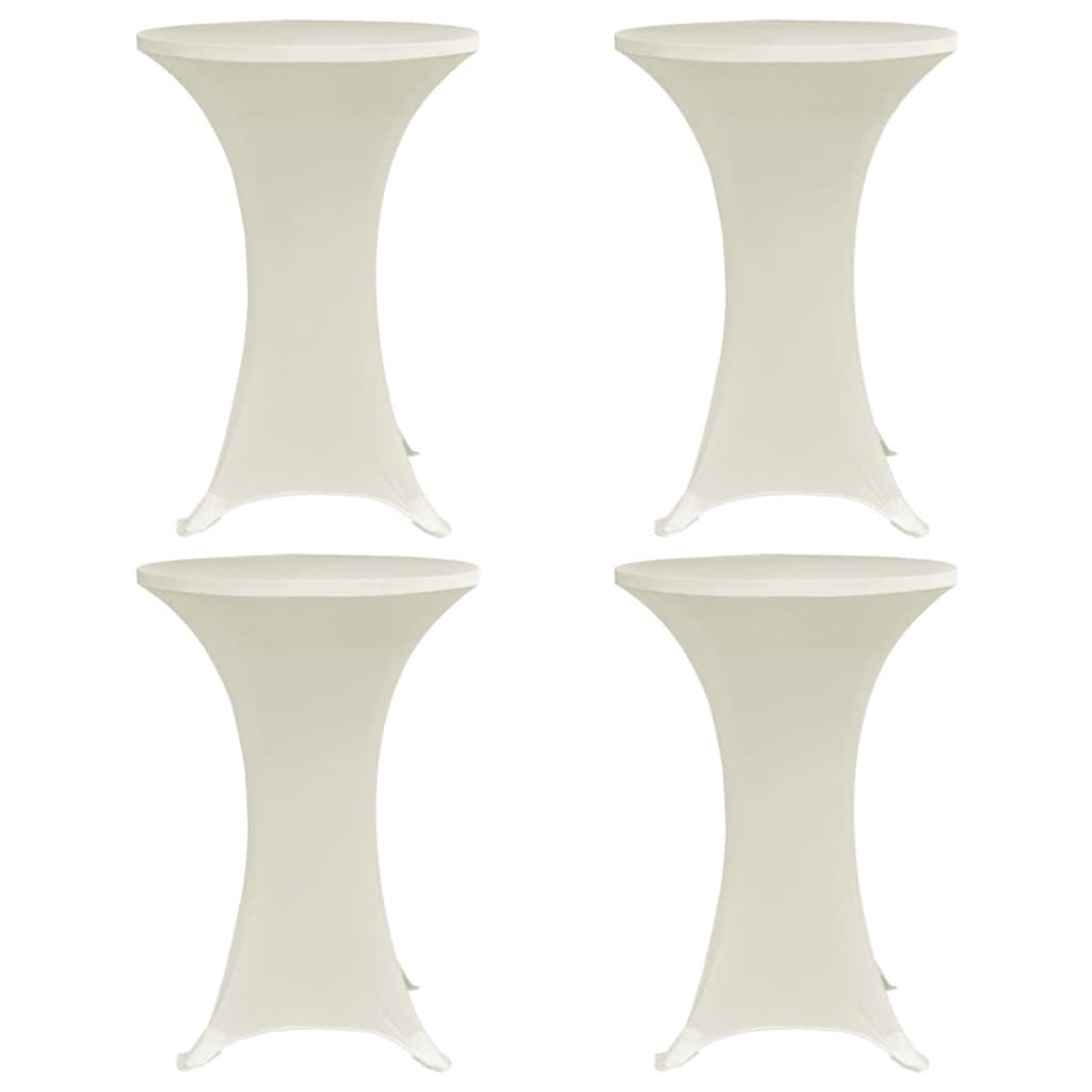 Coperture Verticali per Tavolo 4 pz Ã˜60 cm Crema Elastico cod mxl 64580
