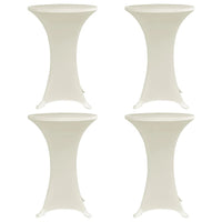 Coperture Verticali per Tavolo 4 pz Ø70 cm Crema Elastico
