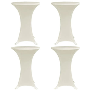 Coperture Verticali per Tavolo 4 pz Ø70 cm Crema Elastico