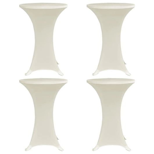 Coperture Verticali per Tavolo 4 pz Ø70 cm Crema Elastico