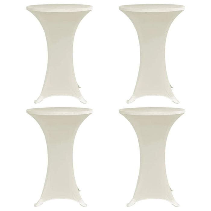 Coperture Verticali per Tavolo 4 pz Ø70 cm Crema Elastico