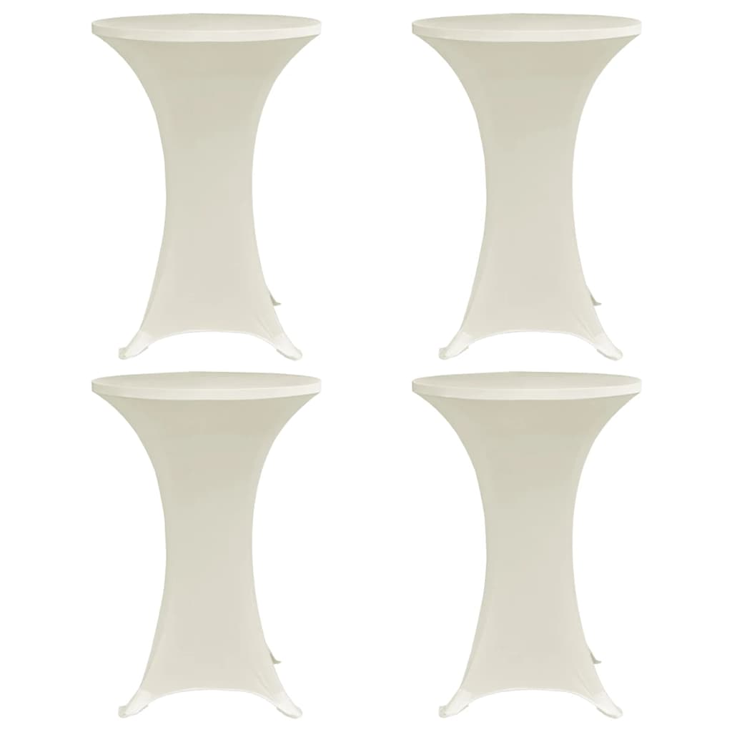 Coperture Verticali per Tavolo 4 pz Ã˜80 cm Crema Elastico cod mxl 49127