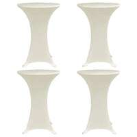 Coperture Verticali per Tavolo 4 pz Ã˜80 cm Crema Elastico cod mxl 49127