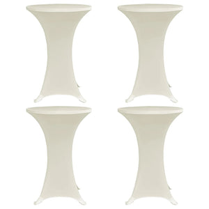 Coperture Verticali per Tavolo 4 pz Ã˜80 cm Crema Elastico cod mxl 49127
