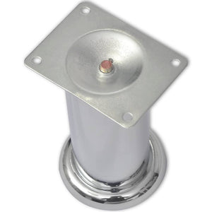 Piedini Rotondi per Divani 8 pz Cromati 120 mm 279098