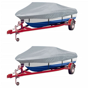 Telo per Barca 2 pz Grigio Lunghezza 427-488 cm Larghezza 229cmcod mxl 119274