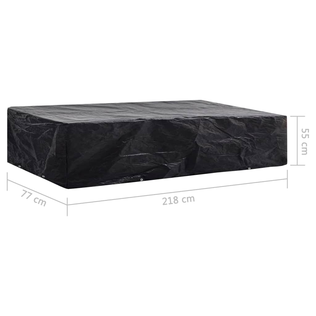 Coperture Arredi Giardino 2 pz 8 Occhielli 218x77x55 cm 279133