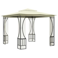 Gazebo con Rete 300x300x265 cm Crema 48595