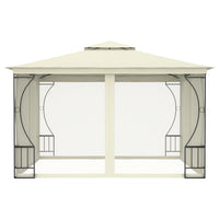 Gazebo con Rete 300x300x265 cm Crema