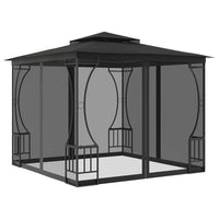 Gazebo con Rete 300x300x265 cm Antracite 48597