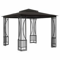Gazebo con Rete 300x300x265 cm Antracite 48597
