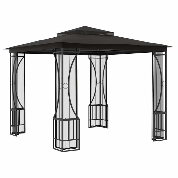 Gazebo con Rete 300x300x265 cm Antracite 48597