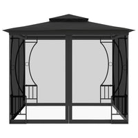 Gazebo con Rete 300x300x265 cm Antracite 48597