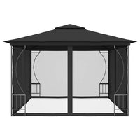 Gazebo con Rete 300x400x265 cm Antracite 48598