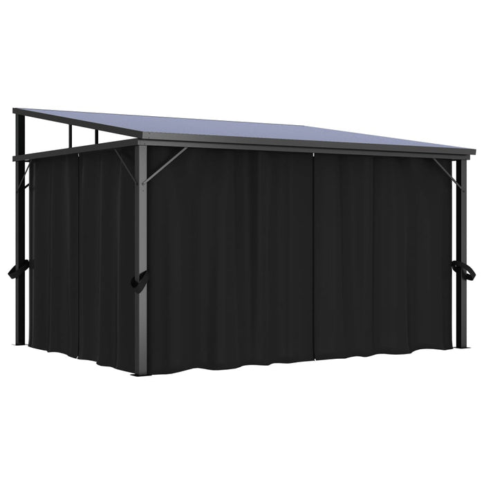 Gazebo con Tenda 405x294x244 cm Antracite 48599