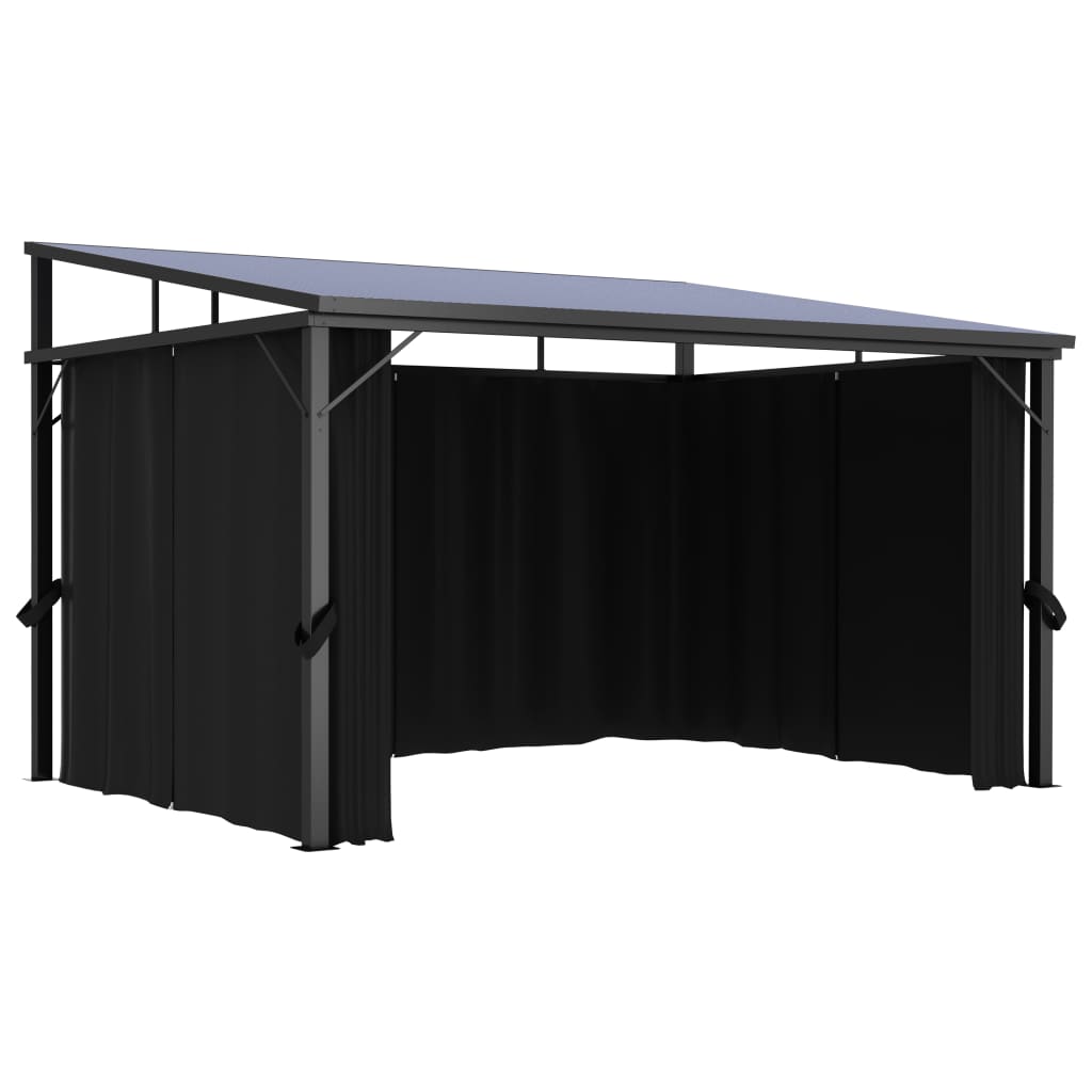 Gazebo con Tenda 405x294x244 cm Antracite 48599