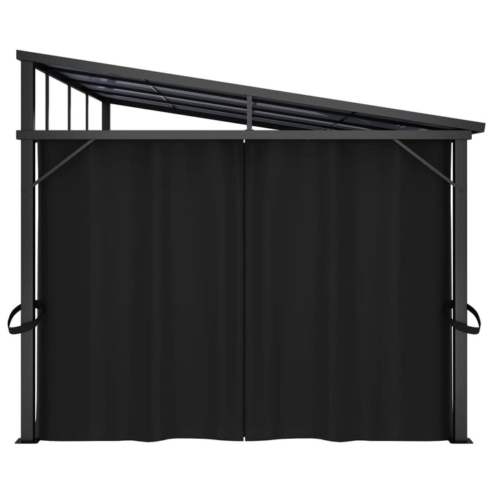 Gazebo con Tenda 405x294x244 cm Antracite 48599