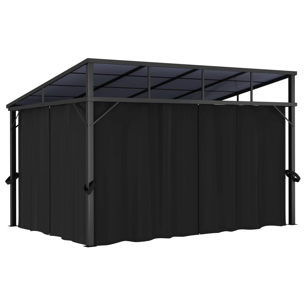 Gazebo con Tenda 405x294x244 cm Antracite 48599