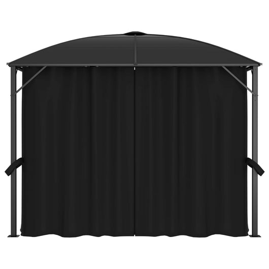 Gazebo con Tende 300x300x265 cm Antracite