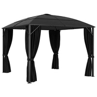 Gazebo con Tende 300x300x265 cm Antracite 48600