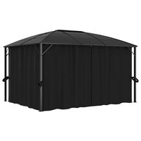 Gazebo con Tende 400x300x265 cm Antracite cod mxl 54867
