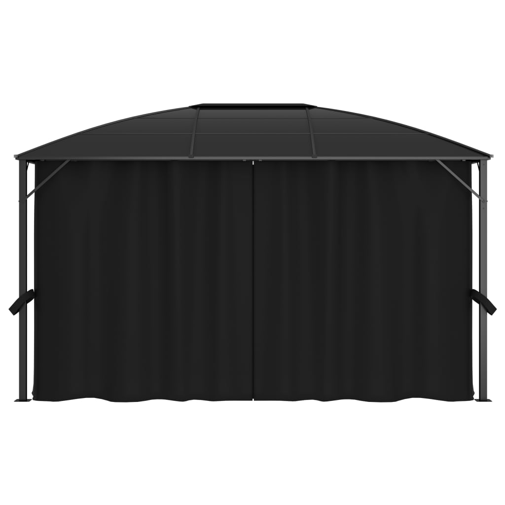 Gazebo con Tende 400x300x265 cm Antracite cod mxl 54867
