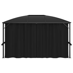Gazebo con Tende 400x300x265 cm Antracite cod mxl 54867