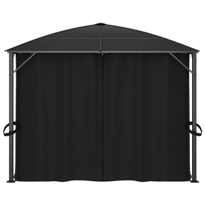Gazebo con Tende 400x300x265 cm Antracite cod mxl 54867