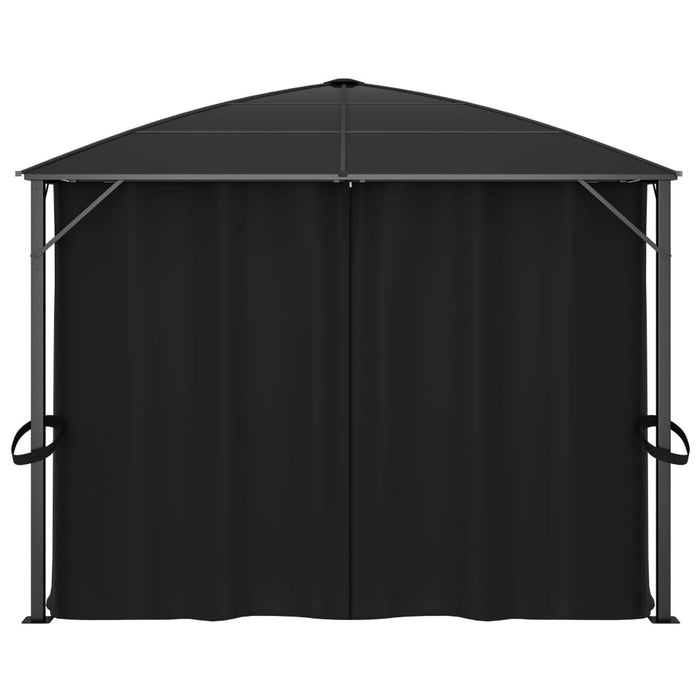 Gazebo con Tende 400x300x265 cm Antracite cod mxl 54867