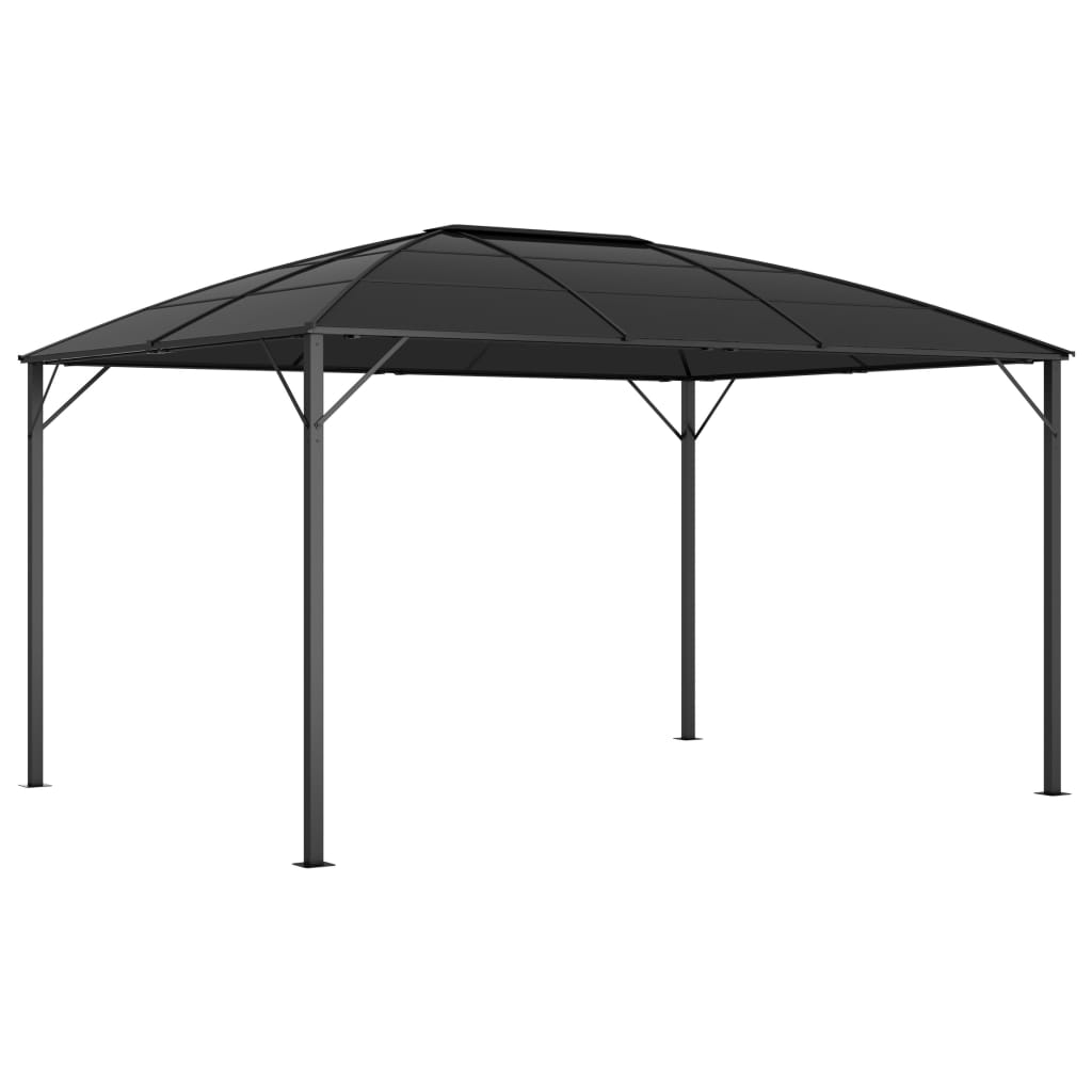 Gazebo con Tende 400x300x265 cm Antracite cod mxl 54867
