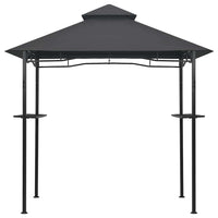 Gazebo per Barbecue 240x150x255 cm Antracite in Acciaio 48602