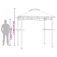 Gazebo per Barbecue 240x150x255 cm Antracite in Acciaio 48602