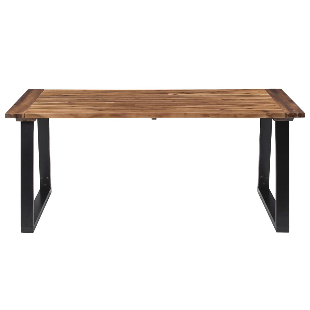Tavolo da Pranzo in Legno Massello di Acacia 180x90 cm 288068