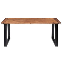 Tavolo da Pranzo in Legno Massello di Acacia 180x90 cm 288068
