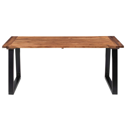 Tavolo da Pranzo in Legno Massello di Acacia 180x90 cm 288068