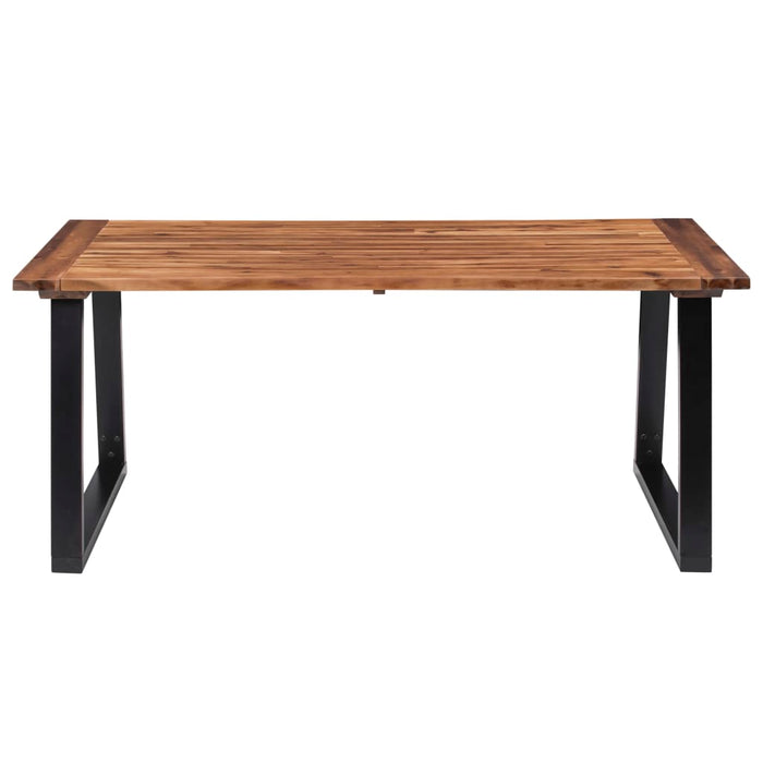 Tavolo da Pranzo in Legno Massello di Acacia 180x90 cm 288068