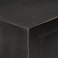 Cassettiera Nero e Oro 45x30x105 cm in Legno Massello di Mango 286513
