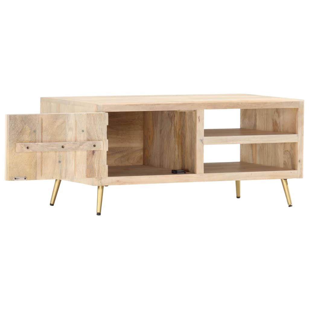 Tavolino da Salotto 90x45x40 cm in Legno Massello di Mango 286523