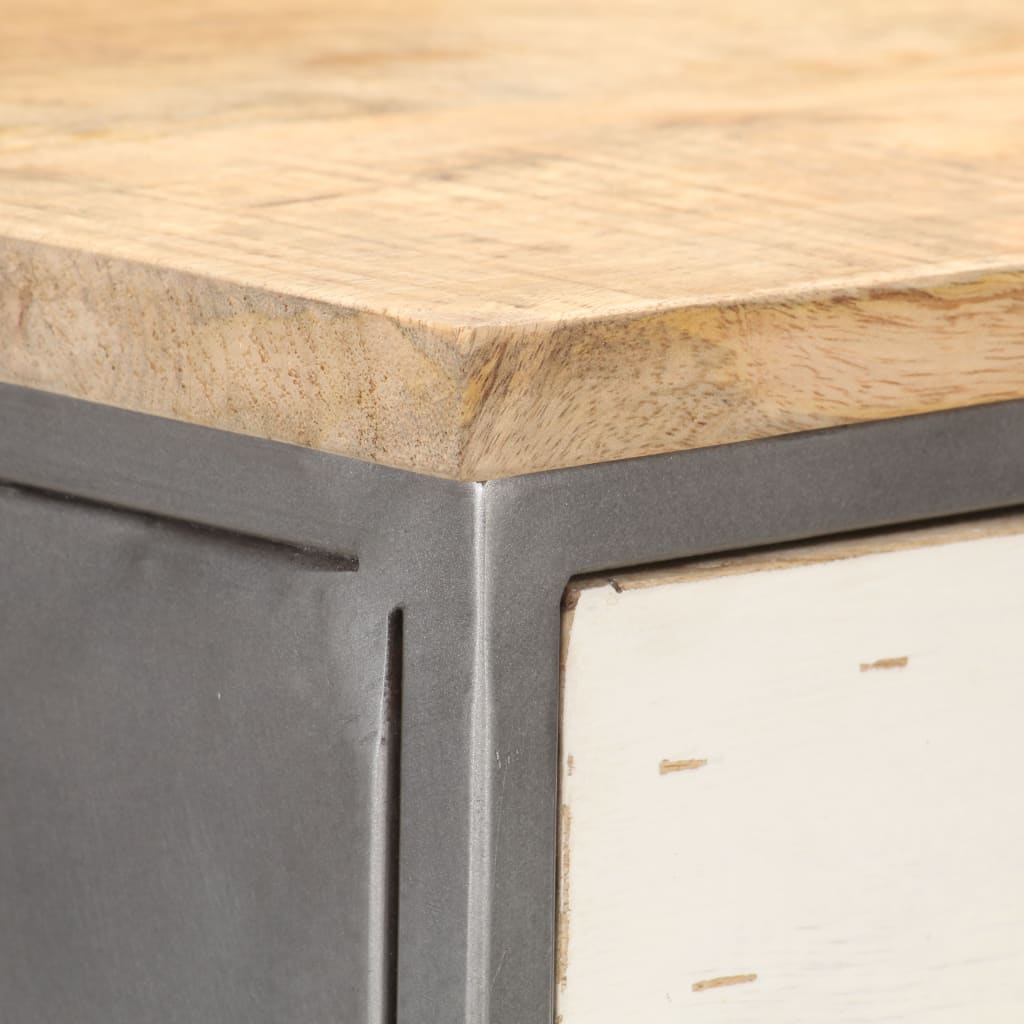 vidaXL Cassettiera 45x30x105 cm in Legno Massello di Mango