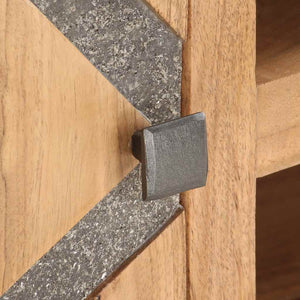 Tavolino da CaffÃ¨ 90x45x40 cm in Legno Massello di Acacia