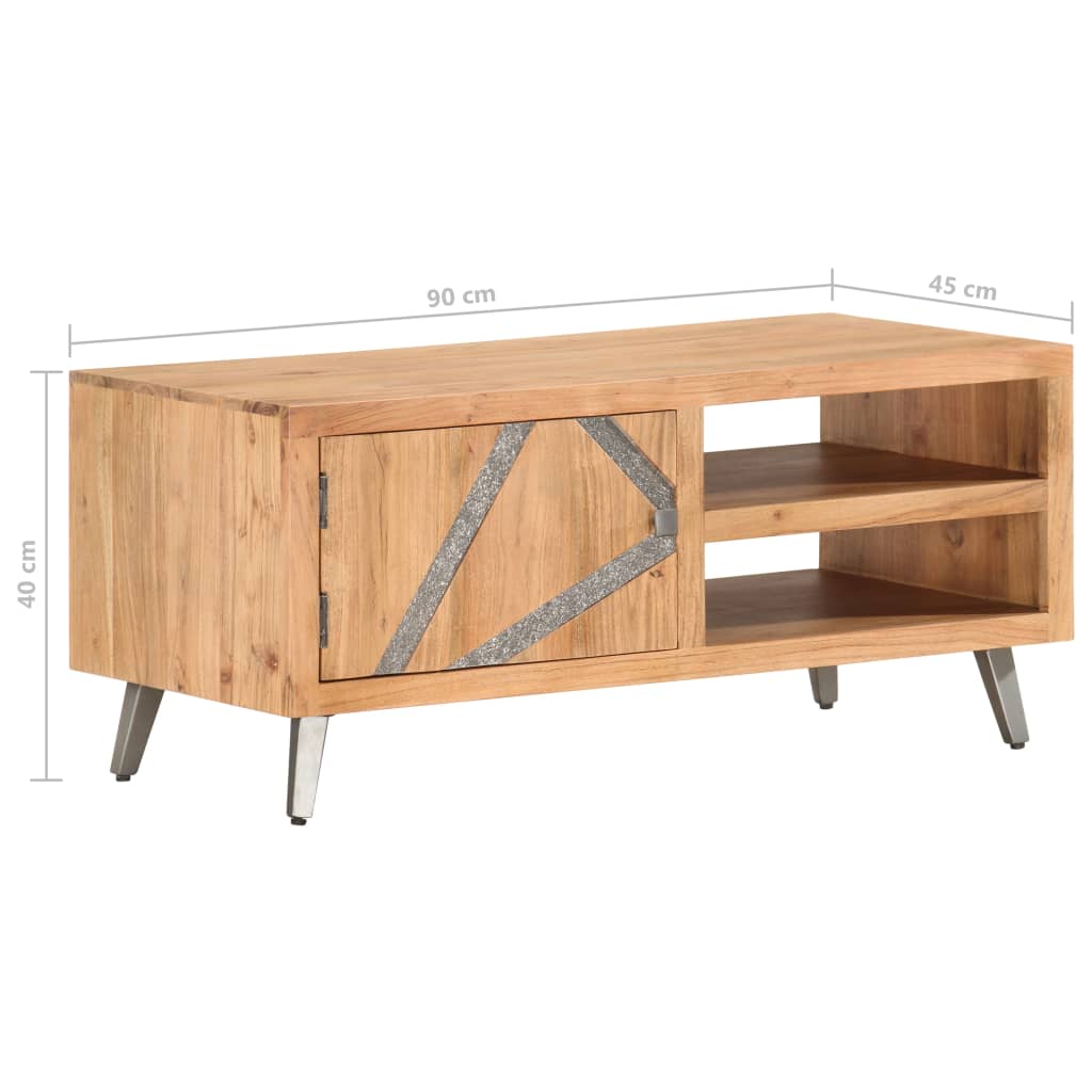 Tavolino da Caffè 90x45x40 cm in Legno Massello di Acacia 286548