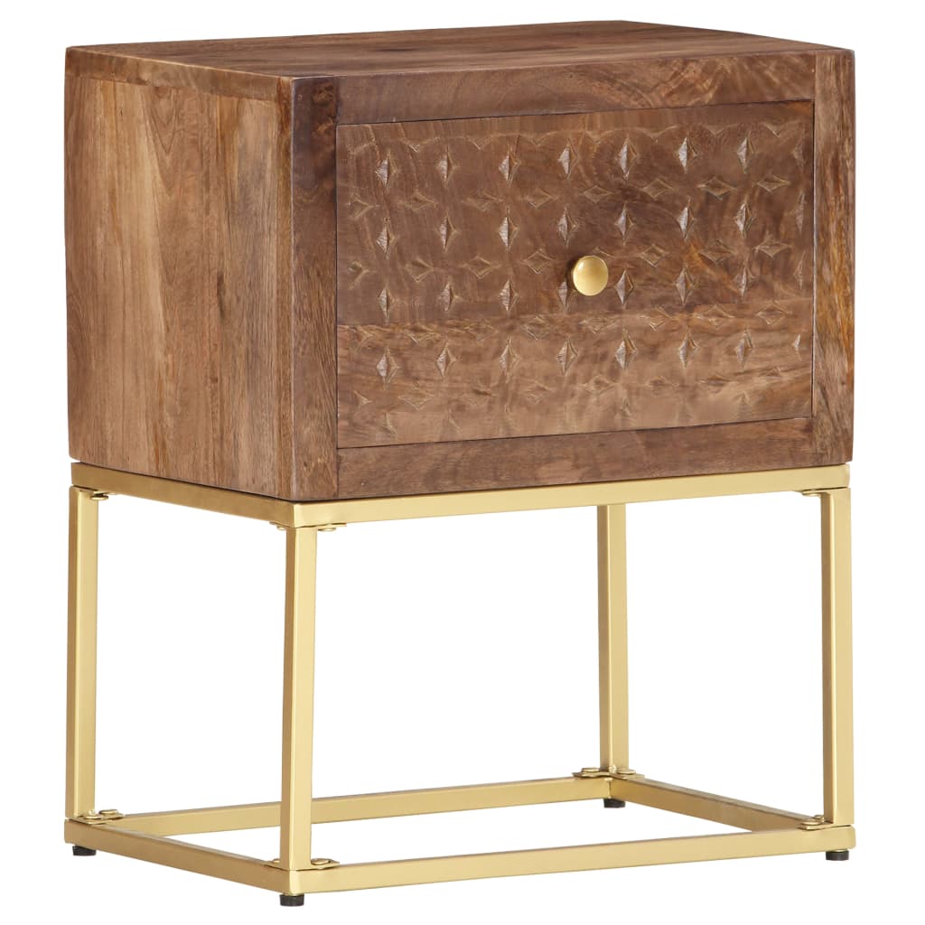 Comodino 40x30x50 cm in Legno Massello di Mango cod mxl 30769