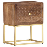 Comodino 40x30x50 cm in Legno Massello di Mango cod mxl 30769