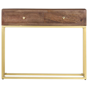 Tavolo Consolle 90x30x75 cm in Legno Massello di Mango 286555